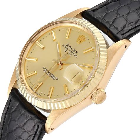 14k gold rolex watch band|Rolex 1503 14k gold watch.